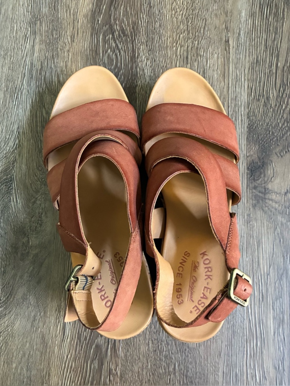 Kork-Ease Ashcroft Leather Wedges Sandals - Picture 4 of 9